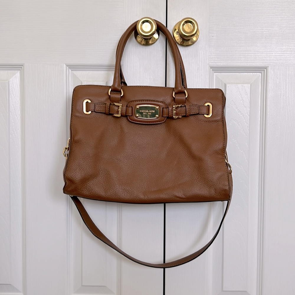 SOLD Large Michael Kors Hamilton Tote Tan Leather